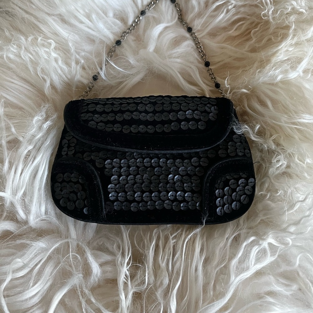 Small Liz Claiborne vintage (6x4 inch) mini sequin evening bag